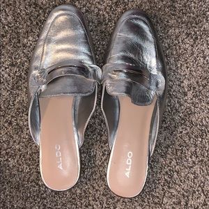 Silver loafers